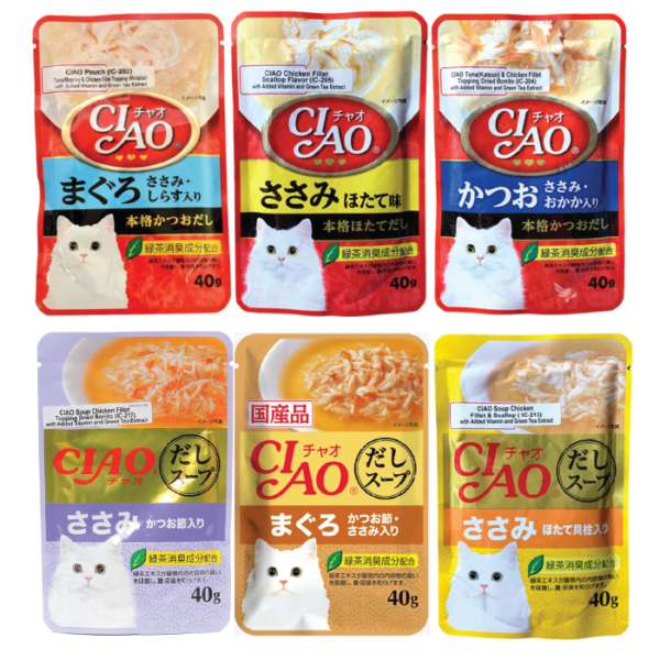 Ciao Wet Cat Pouch 40g (Regular / Soup)