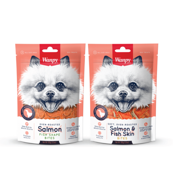 Wanpy Dog Treat - Salmon Series 100g