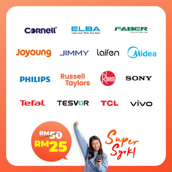 RM 50 brand voucher (Limited-time offer: Available on 29th - 31st May 2025, 3 Day Only)