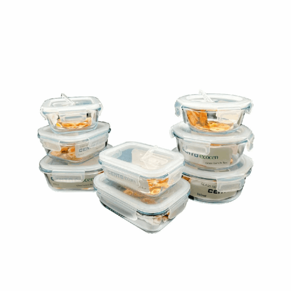 Cento Ecocen Glasslock Food Storage 8in1 CT-ECOGS181MIX